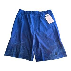 Realtree orageous wave scuba blue swimming board shorts Boys sz XL